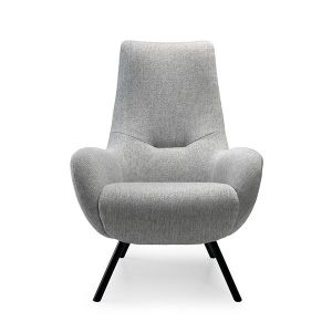 Fauteuil Callisto stof brema 40 ash grey (B) Pootzwart vast 10091256