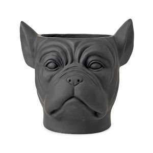 51898 Deco Planter Bulldog Black 10095623