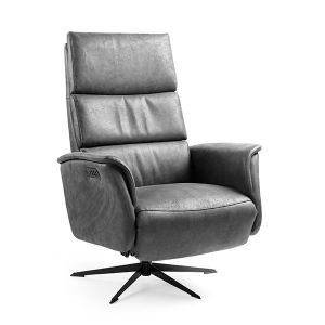 Relaxfauteuil Ian Large 3M Microleer Texbull (4) 2895 Antraciet Base Oss (A) elektrisch 10097656