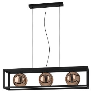 Hanglamp Cordoba 3-L 390091 staal koper 10100391