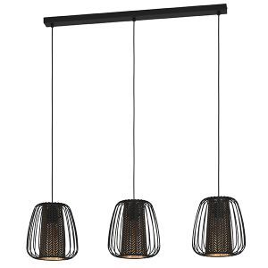 Hanglamp Curasao 3-L 99662 staal zwart 10100377