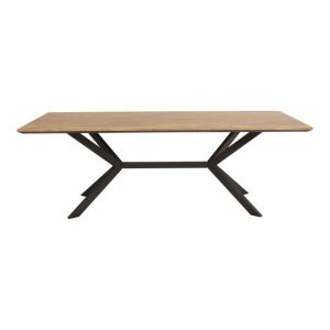 Tafel Ovada 220x100x78 melamine mango Poot: zwart ijzer