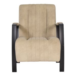 Fauteuil Dylan Flint 204 Beige Armen Antraciet