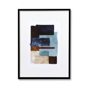 55656 Cube wanddecoratie blauw 60x3x80cm 10105759