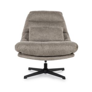 Fauteuil Cooper Bruin Houston draaibaar met kussen B84,5xD94xH89,5cm