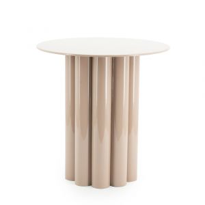 230201 Side table Olympa Metaal old pink H45xØ43cm