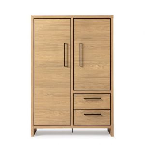 Bergkast Hammington 2-Drs/2L Lamulux Blond Oak H170xB116xD45 cm 10108043