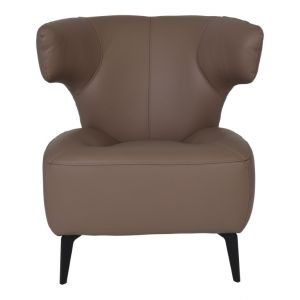 Fauteuil Tirenza Leder NW-586E Brown, Poot: Zwart Metaal