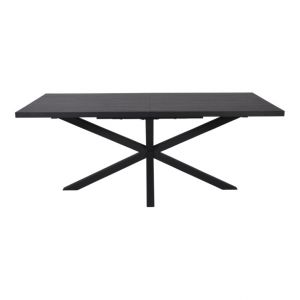 Uitschuiftafel Massario 190(250)x90 cm Lamulux Noir Poot: Zwart Ijzer Rand: Matching