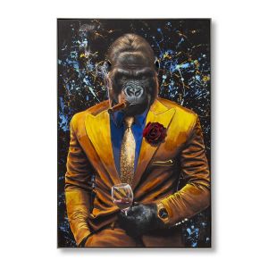 Wanddecoratie Gorilla Gentleman H122xB82 10109654