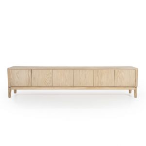 96127 TV-meubel Harvey - 6drs. 220x40x50 cm Eikenhout en Fineer